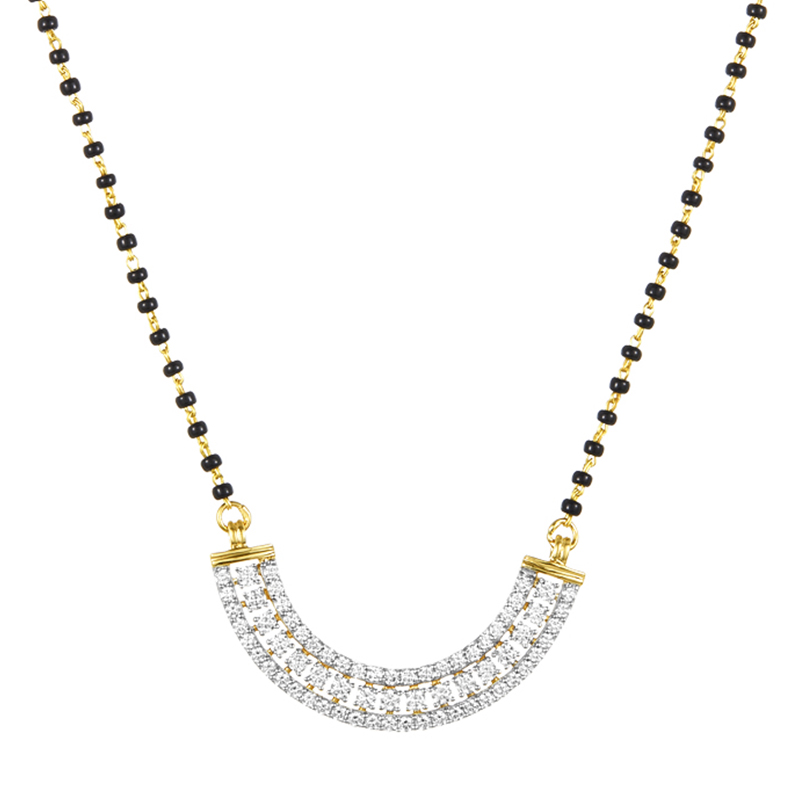 18K White and Yellow Gold and Diamond Mangalsutra